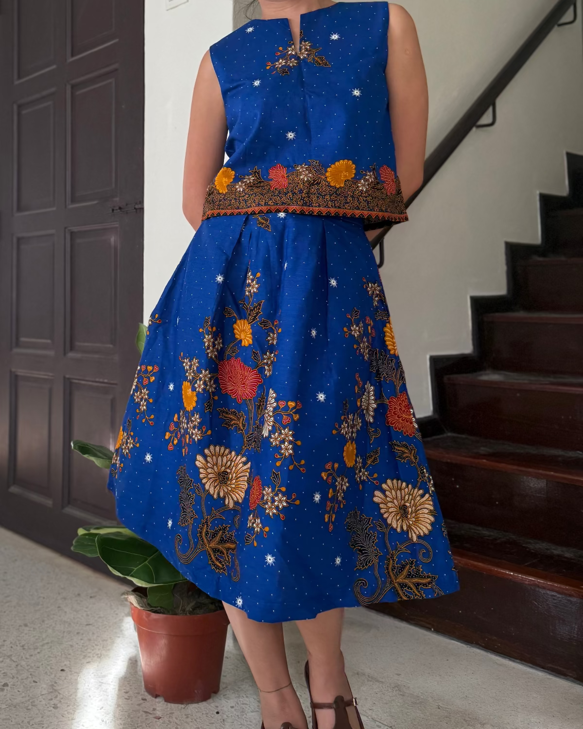 Bayu Batik Set (Coral Blue)