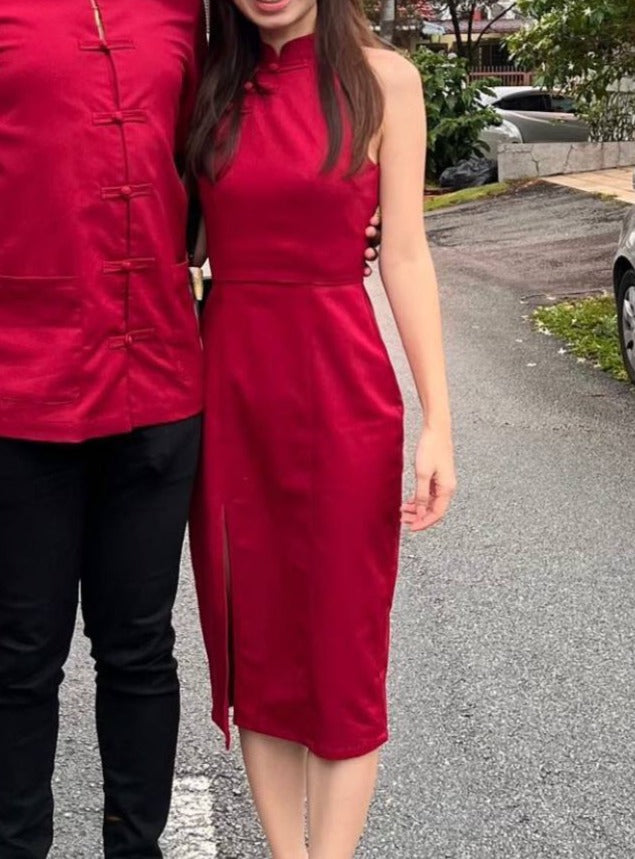 Halter Cheongsam Dress ( A-line )