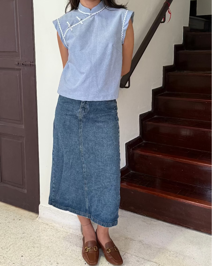 Riang Denim Samfu Top