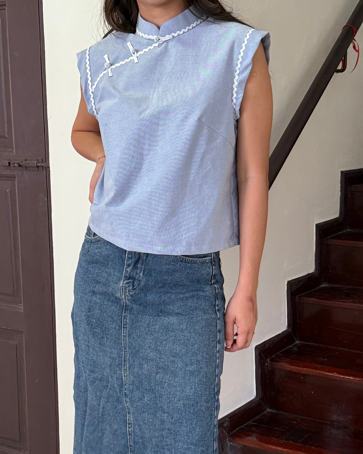Riang Denim Samfu Top