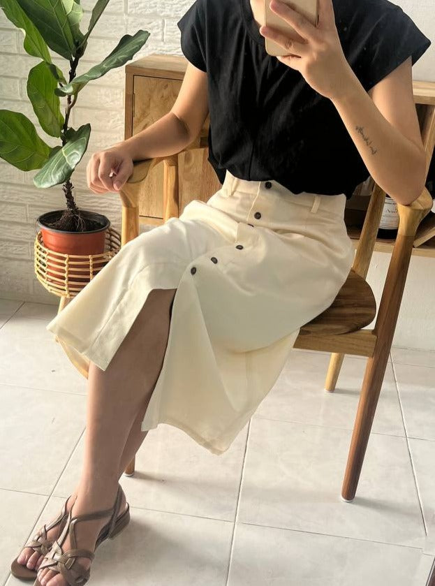 Tenang High Waist Linen Skirt