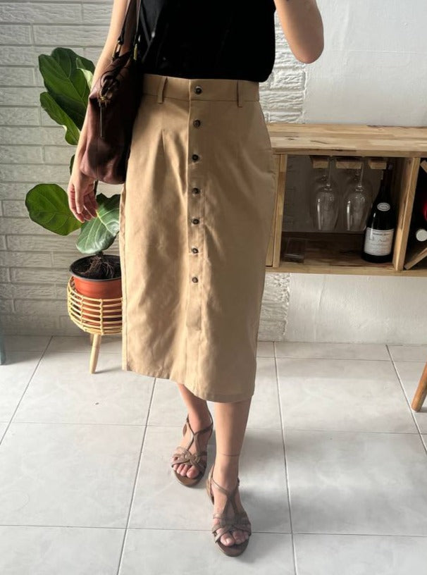 Tenang High Waist Linen Skirt