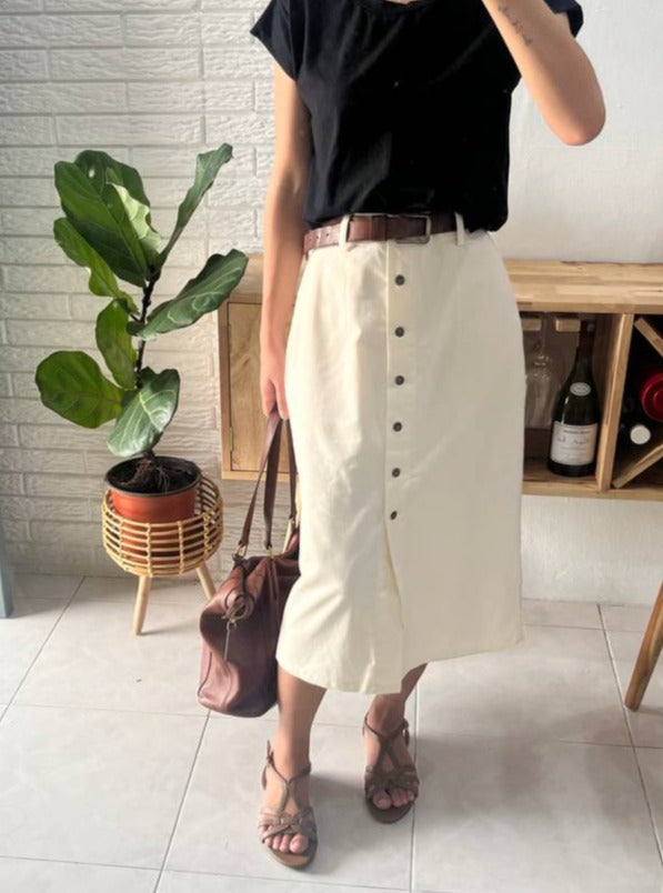 Tenang High Waist Linen Skirt